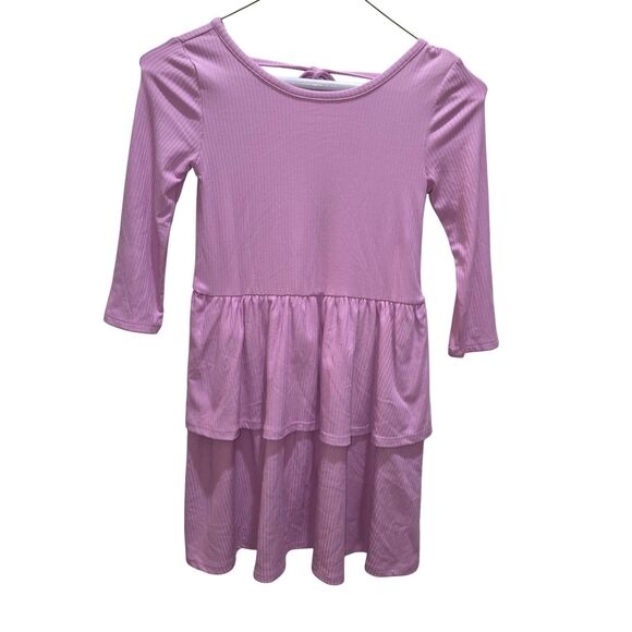 Girls Lilac Tiered Dress Size 6X NWT by Epic Threads – Long Sleeve Ribbed Knit - Picture 4 of 7